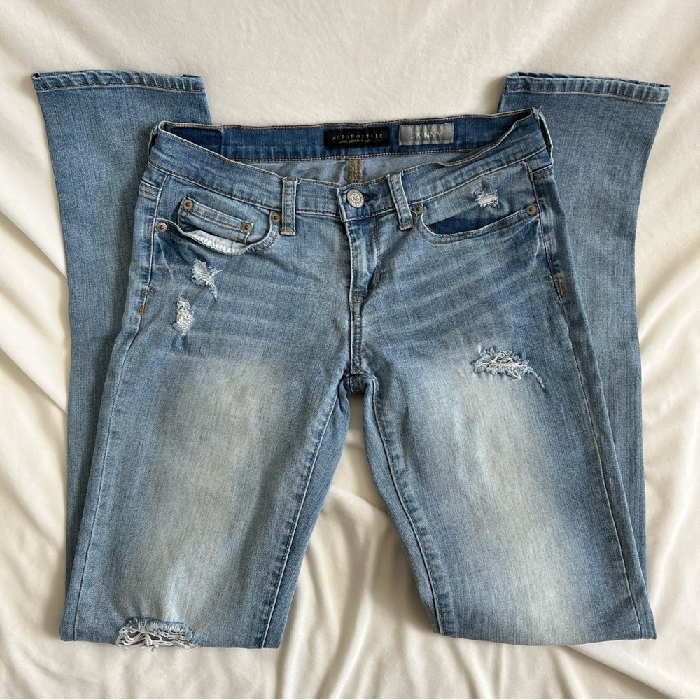 Aeropostale distressed, skinny jeans - Picture 9 of 10